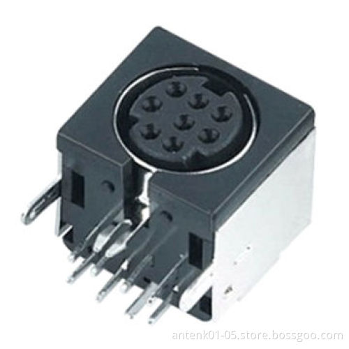 Mini DIN Connector, 3-8 Pins, for PCB, 5,000 Times Lifespan